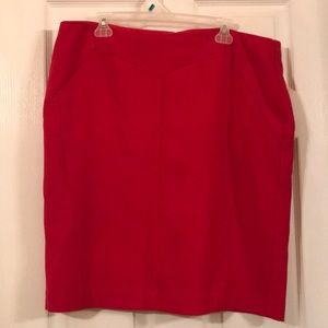 Worthington red pencil skirt